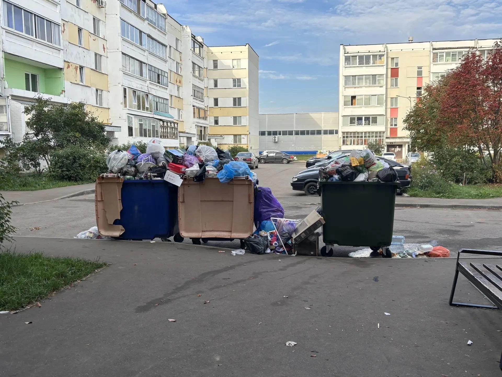 Мусор возле подъезда дома 4 микрорайона 