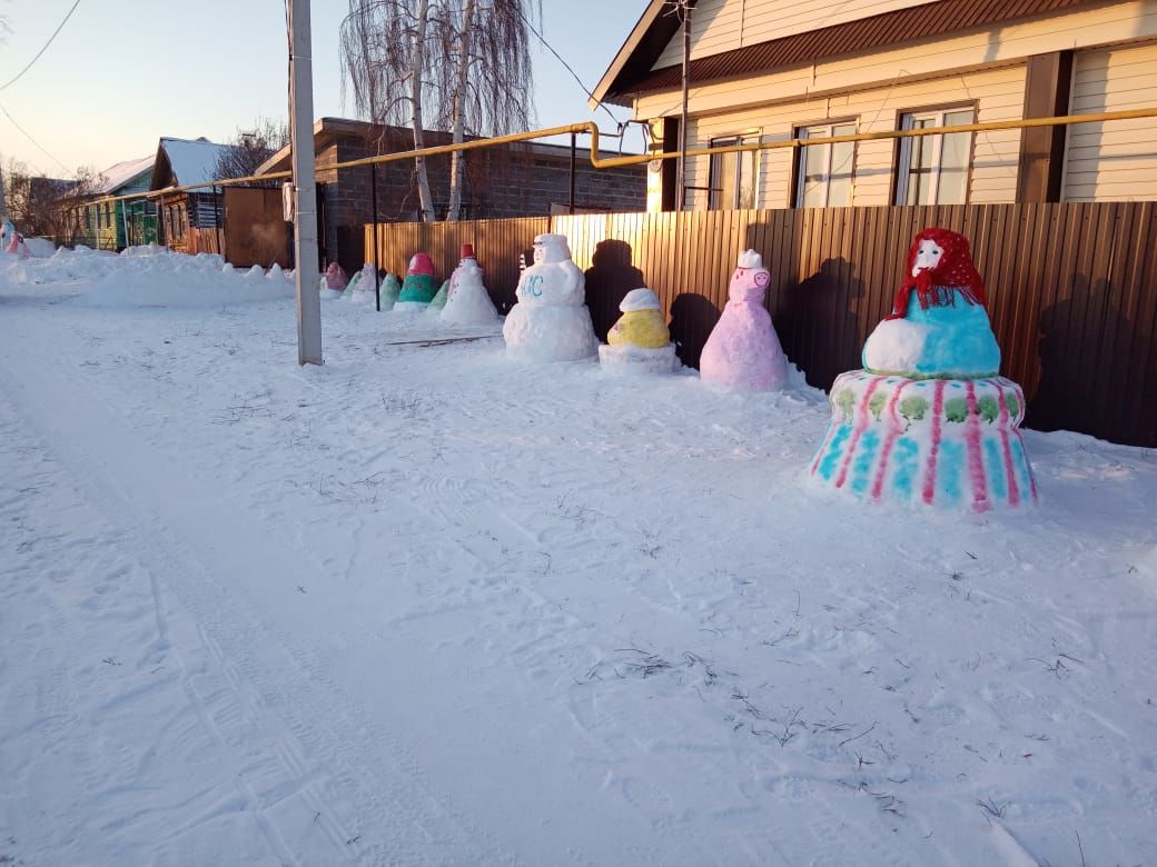 В Елабужском районе прошел конкурс снежных фигур