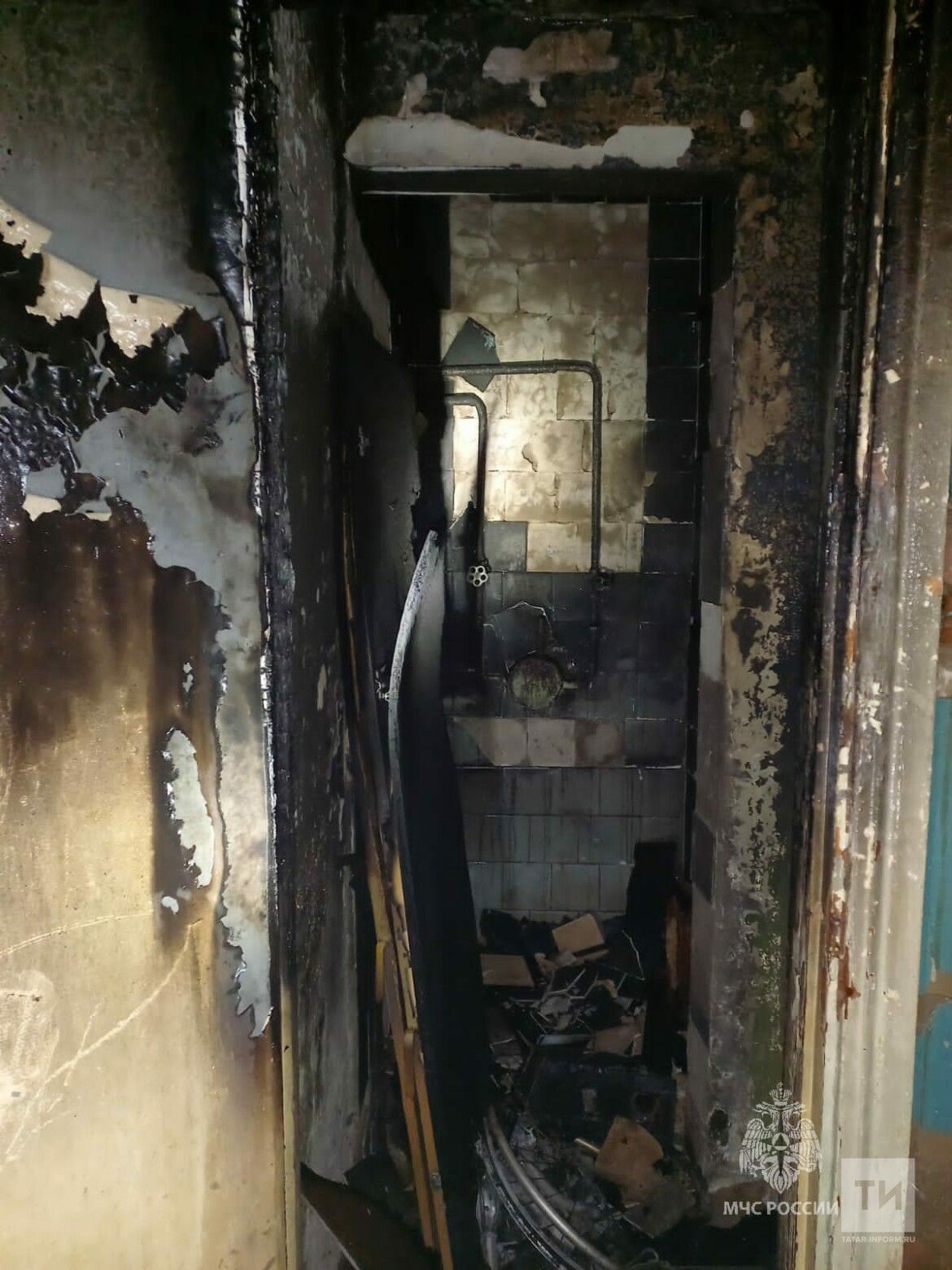 В Елабуге накануне произошел пожар в пятиэтажном доме