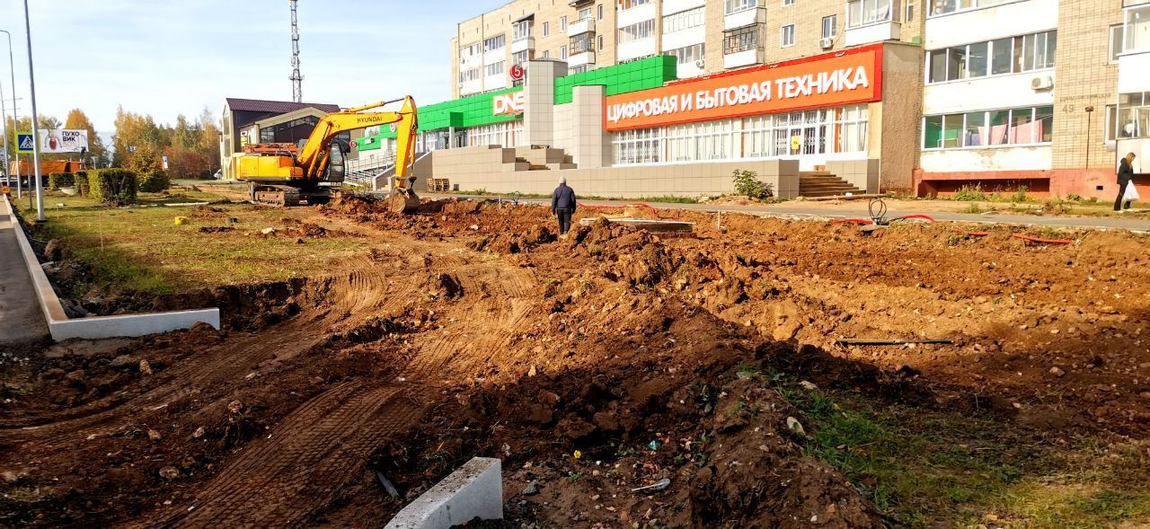В Елабуге завершают работы по  благоустройству проспекта Мира
