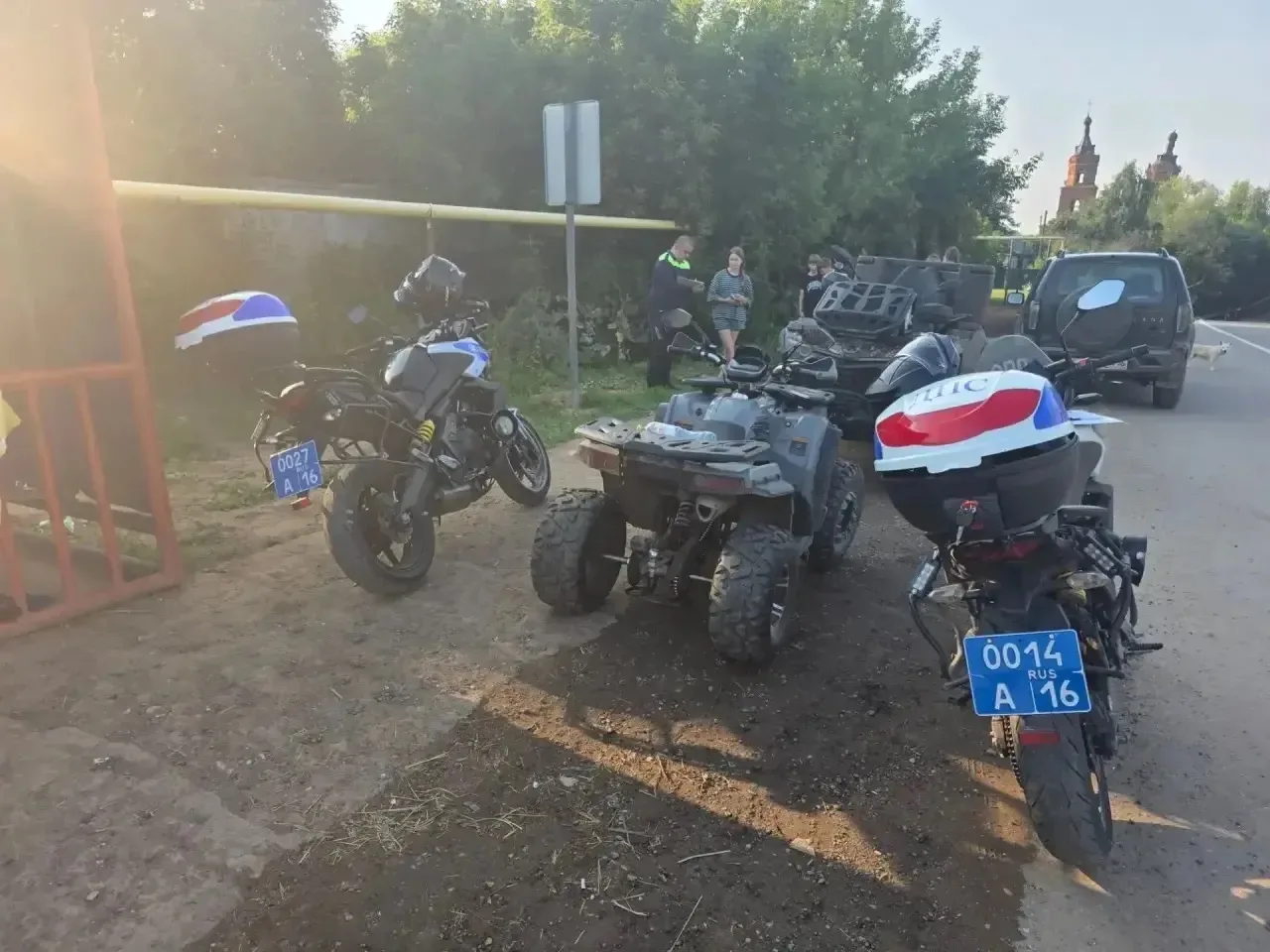 В Елабужском районе задержали четырех подростков за рулем мототехники