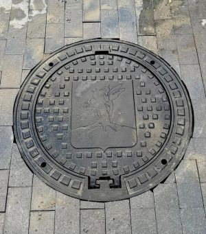 Люки с гербом Елабужского района появились на пешеходной зоне Казанской улицы