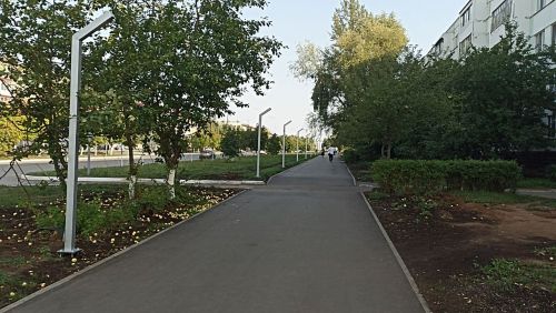 На проспекте Мира в Елабуге установили светодиодные фонари