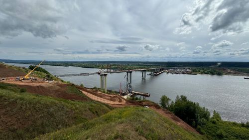 Готовность моста через Каму на обходе Нижнекамска достигла 80%