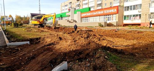 В Елабуге завершают работы по  благоустройству проспекта Мира