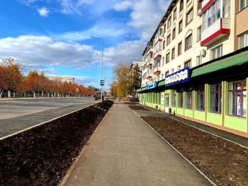 В Елабуге завершают работы по  благоустройству проспекта Мира