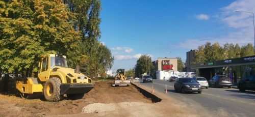 В Елабуге расширяют проезжую часть на проспекте Нефтяников