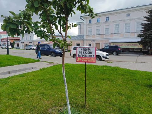 В Елабуге за прогулку по газону грозит штраф в 2000 рублей