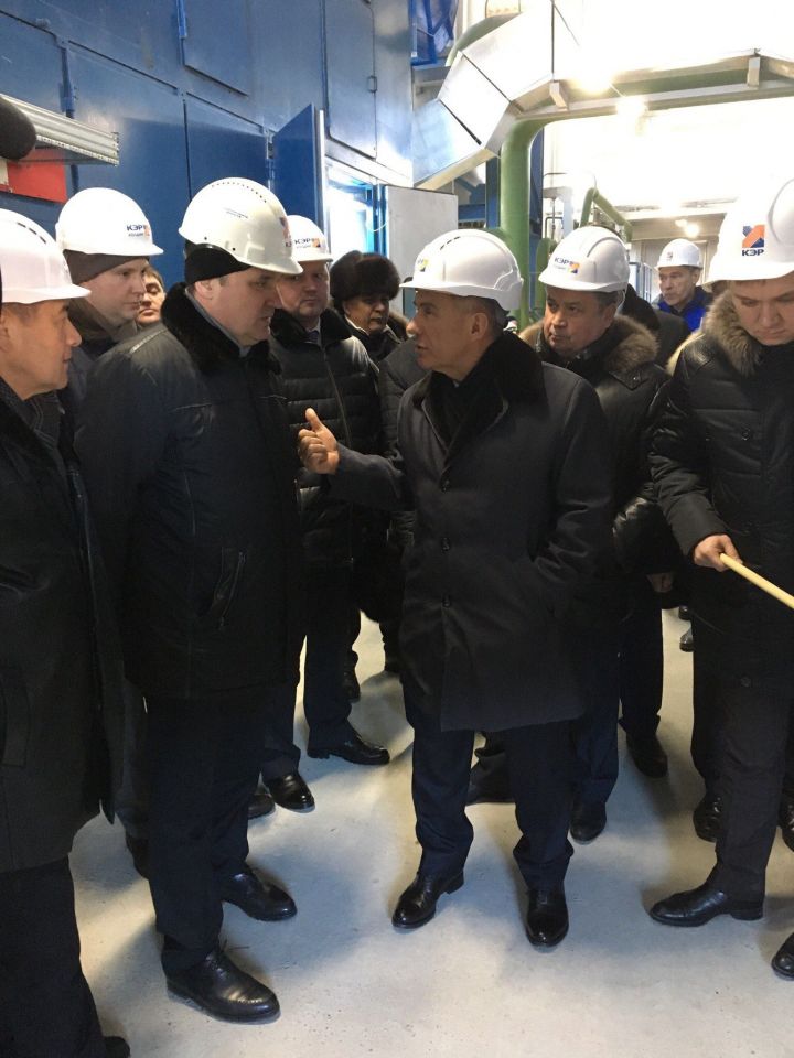 Рустам Минниханов осмотрел новую теплоэлектростанцию в Елабуге