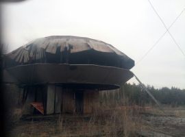 В Елабужском районе сгорело заброшенное кафе