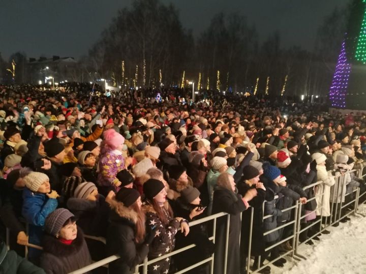 Рекордное количество елабужан отметили Новый год в парке "Чебурашка"