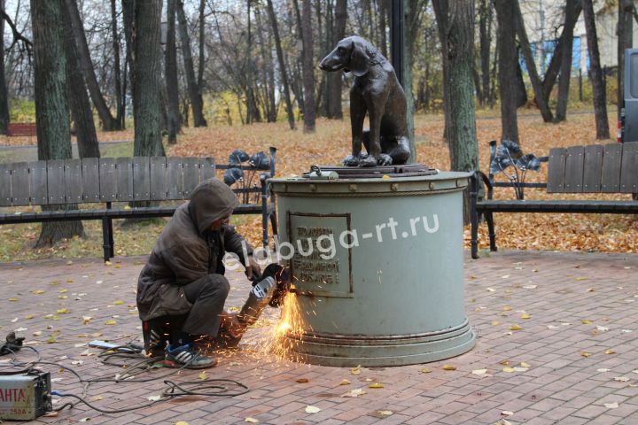 В Елабуге вскрыли памятник-копилку бездомной собаке