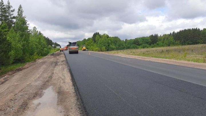 Завершается ремонт участка дороги «Подъезд к городу Елабуга»