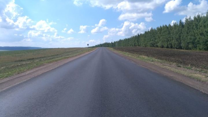 В Ютазинском районе Татарстана по национальному проекту завершен ремонт участка дороги Азнакаево – Ютаза – М-5