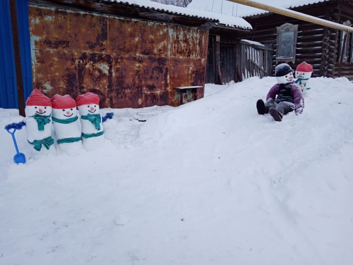 В Елабужском районе прошел конкурс снежных фигур