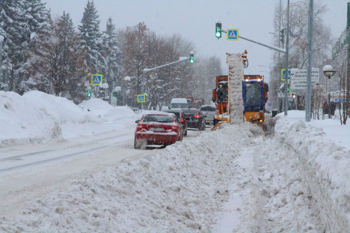 С начала февраля в Елабуге выпало 117% месячной нормы снега