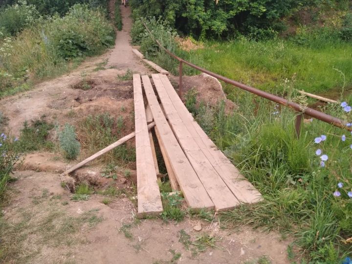 Елабужане пожаловались на опасный овраг