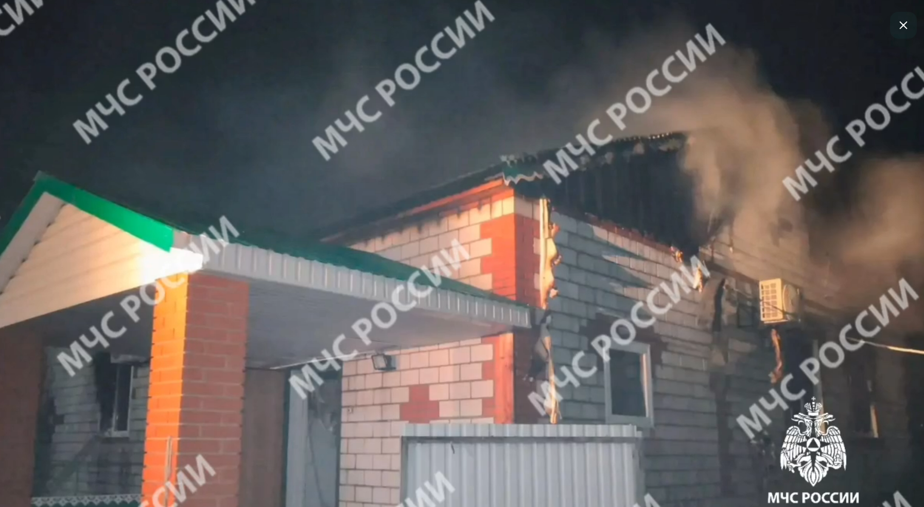 Последствия пожара в частном доме Балтасинского района Татарстана.