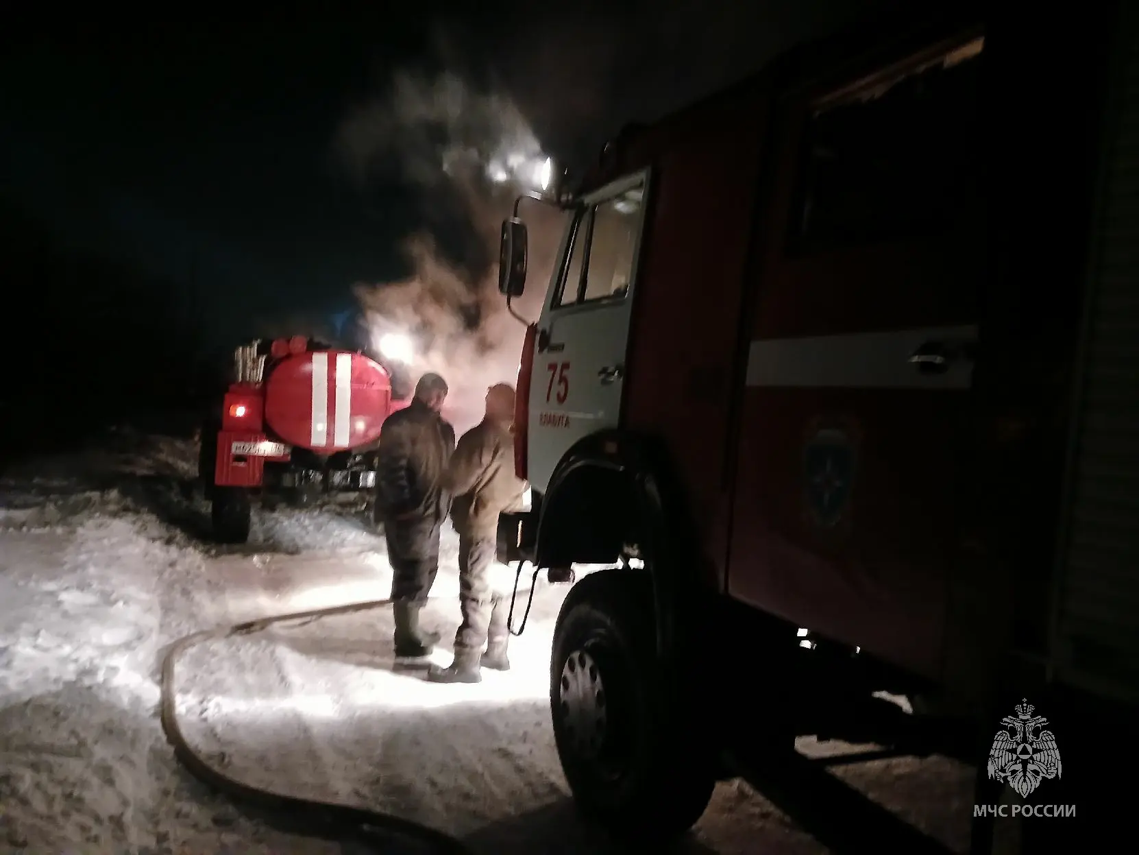 Отец и сын погибли при пожаре в частном доме в Елабужском районе