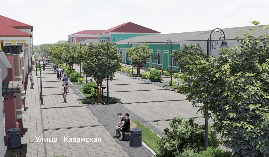 Алабуганың Казан урамы тулысынча җәяүлеләр урамы булачак