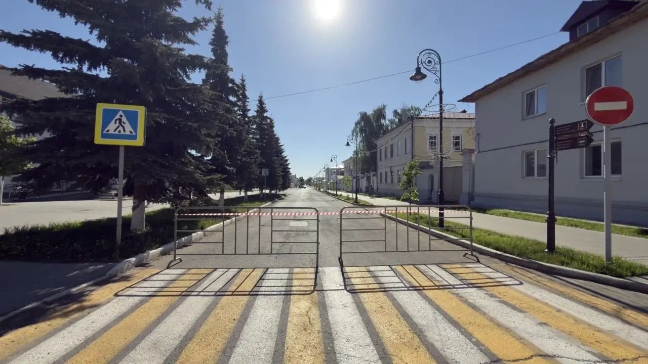 В нижней части Елабуги временно перекрыто движение