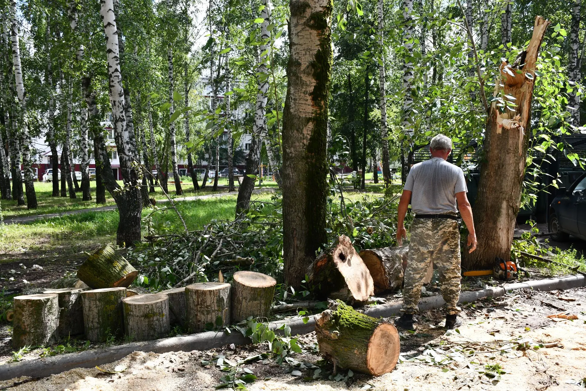 Последствия непогоды устраняют в Елабуге
