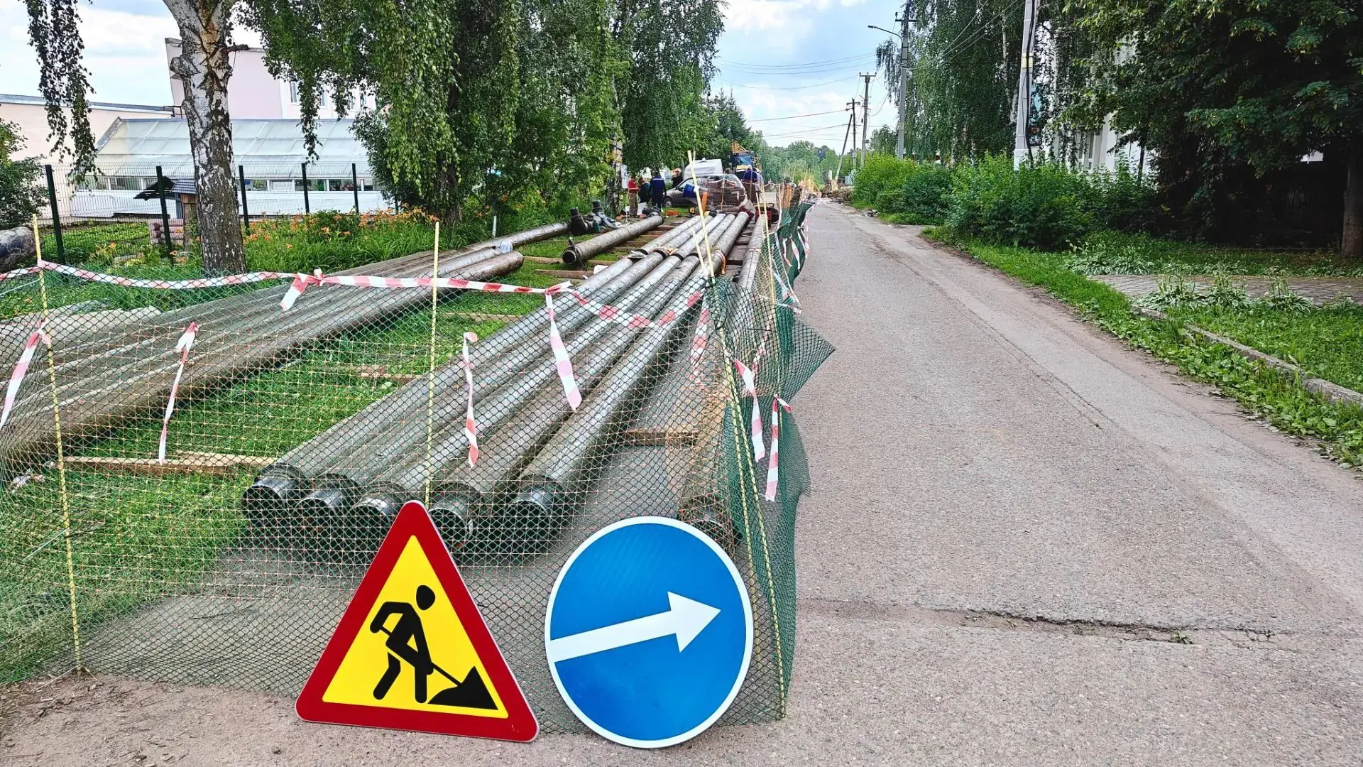 В исторической части Елабуги продолжают обновлять теплосети