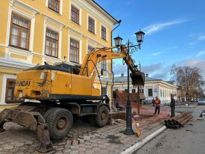 В Елабуге на улице Казанская идет замена коммунальных сетей