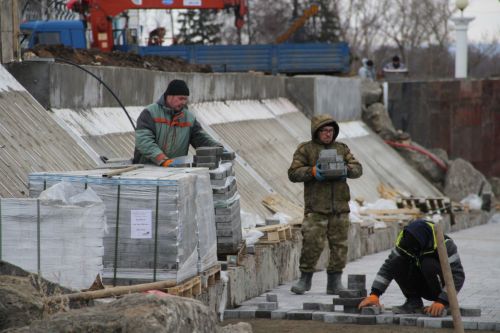 В Елабуге идет масштабная реконструкция Площади Памяти