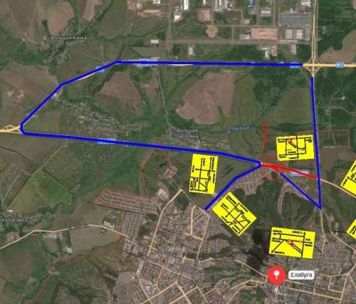 В Елабуге до конца октября перекрыта дорога на участке развилка и Набережно-Челнинское шоссе