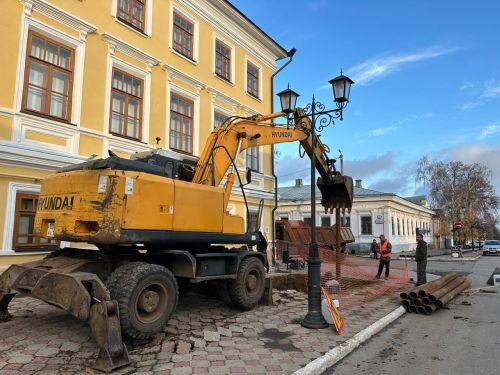В Елабуге на улице Казанская идет замена коммунальных сетей