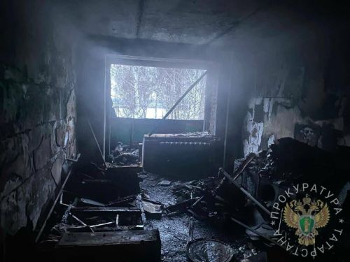 В Татарстане на пожаре погибли женщина и двухлетняя девочка