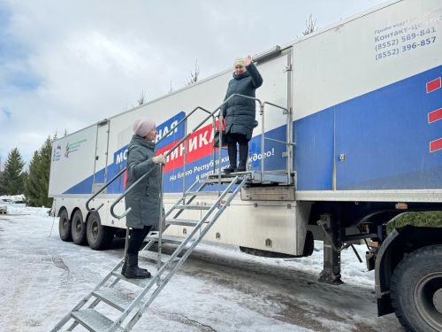 Мобильная поликлиника в Мортах: жители Елабужского района проходят комплексные обследования