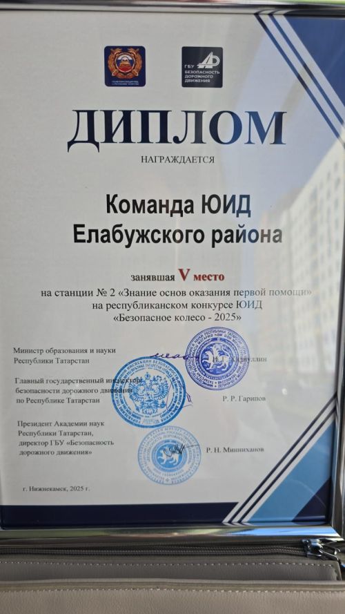 Елабужские школьники вошли в пятерку лучших на конкурсе «Безопасное колесо-2025»