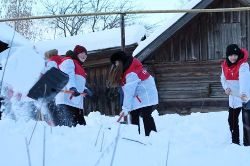 «Снежный десант» Движения Первых помогает елабужанам в уборке снега