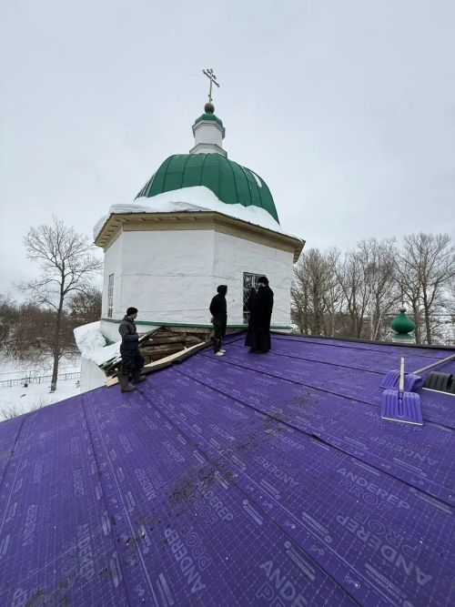 В храме Иоанна Предтечи в Костенеево продолжается ремонт