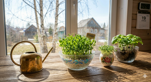Зеленый подоконник: как превратить кухню в мини-огород за одно воскресное утро