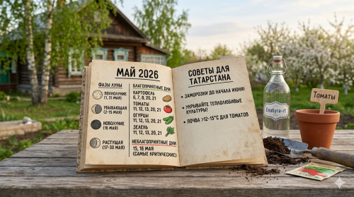 Лунный календарь посадок на май 2026: благоприятные дни для Татарстана и советы экспертов