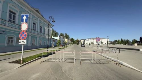 В нижней части Елабуги временно перекрыто движение