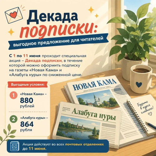 Успей выписать «Новую Каму» со скидкой