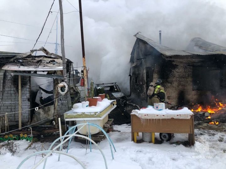 В Елабужском районе на пожаре погиб мужчина