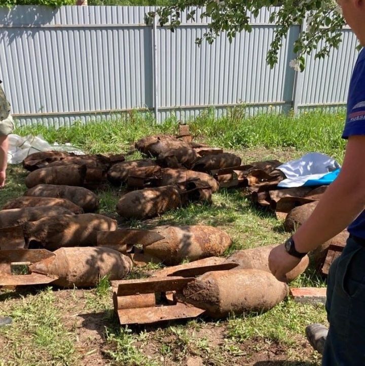 В Татарстане на садовом участке выкопали 50 авиабомб