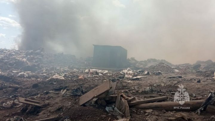 В Альметьевском районе Татарстана загорелся полигон ТБО
