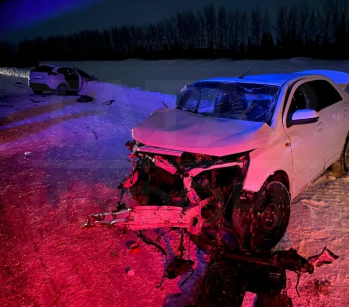 В Татарстане в аварии с двумя легковушками пострадали пять человек