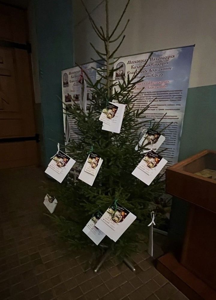 В Спасском соборе Елабуги появилась особая ёлка с детскими письмами-мечтами