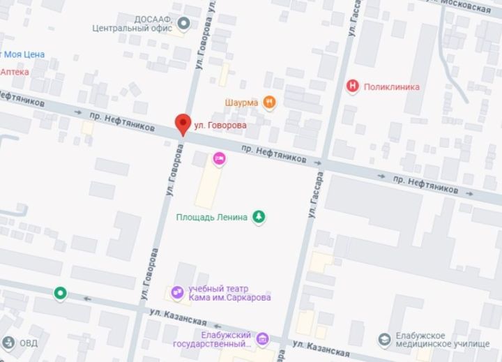 В Елабуге на три недели закроют участок дороги на улице Говорова