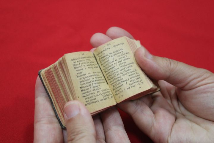 Две реликвии одной семьи: грампластинка Сталина и фронтовой словарик