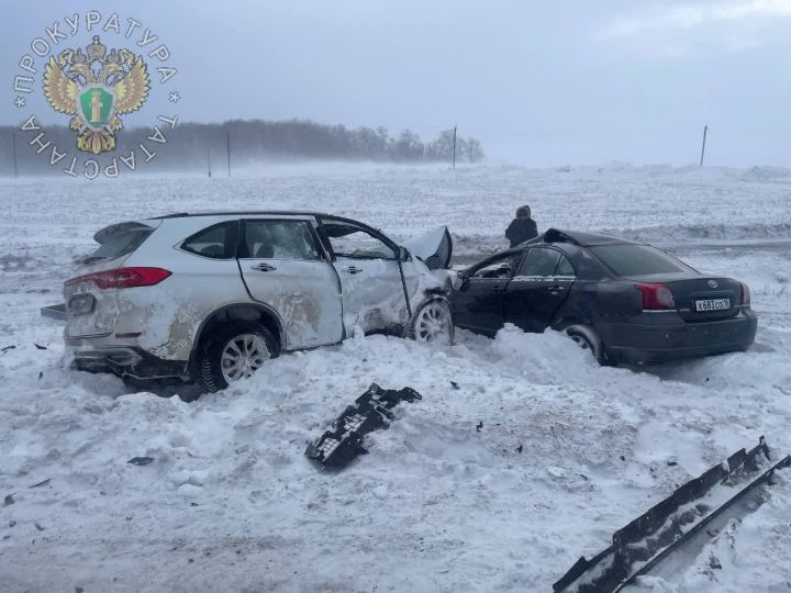 Четыре человека включая подростка пострадали в массовом ДТП в Татарстане