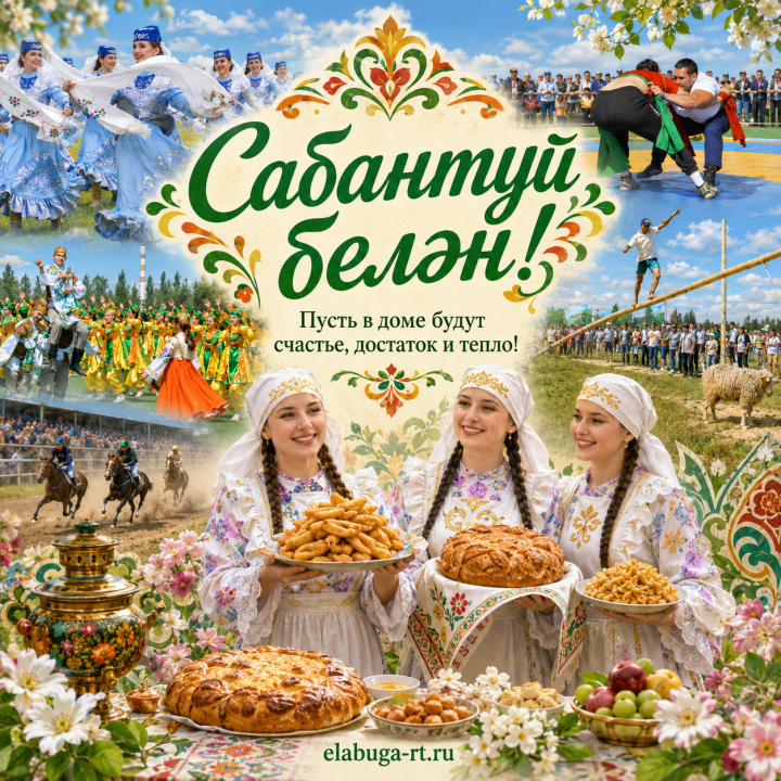 Открытки с Сабантуем можно скачать на сайте elabuga-rt.ru